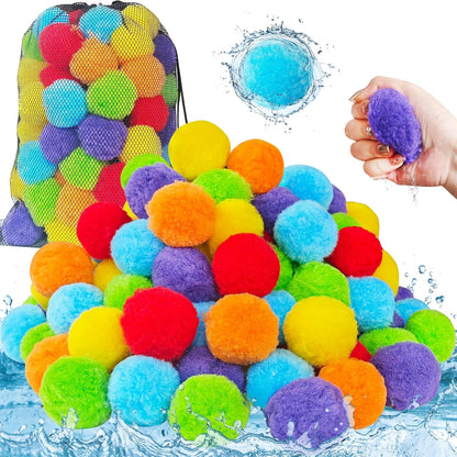 Zddaoole reusable water balls one hundred and twenty count pack front view with mesh bag