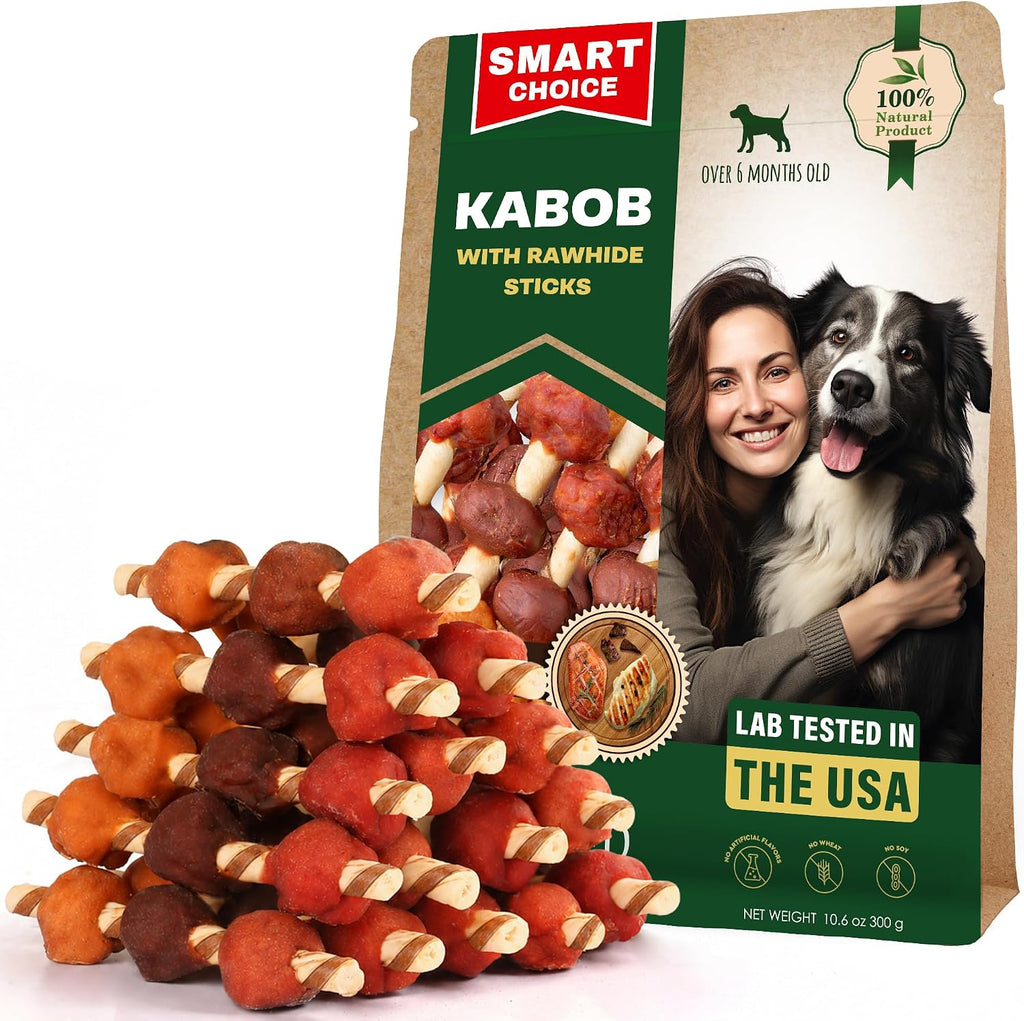 Beloved Pets dog treats rawhide kabobs front view premium pet snacks