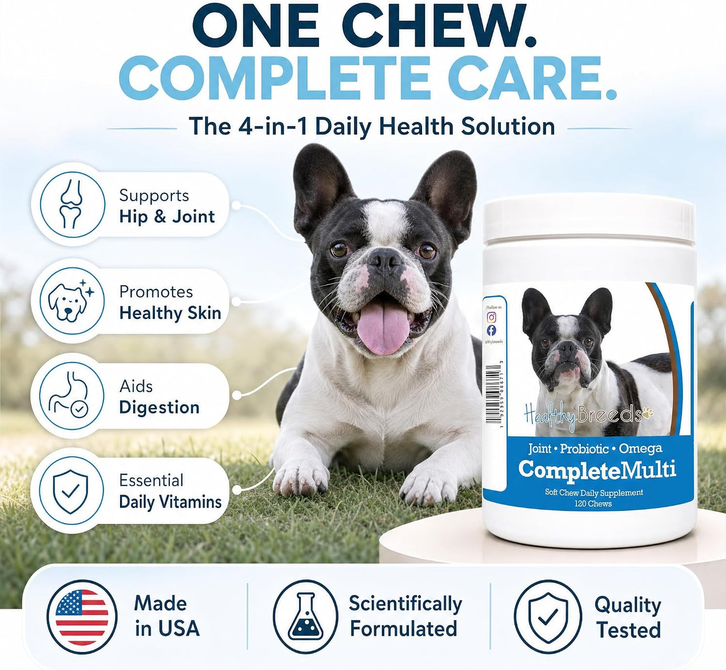 Healthy Breeds soft chew supplement texture close up