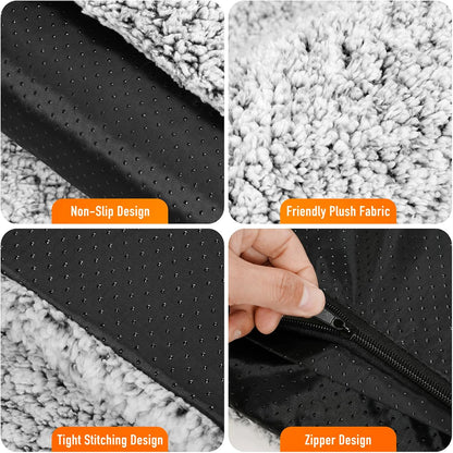Removable zippered cover being separated from the thermal insert