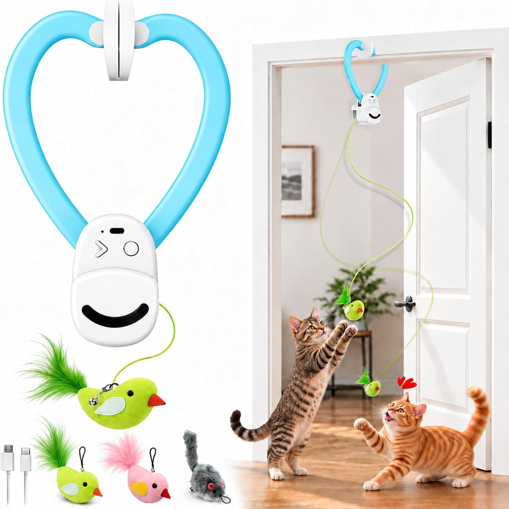Interactive Cat Toys for Indoor Cats, Clip-On Automatic Flying Bird - Image 8