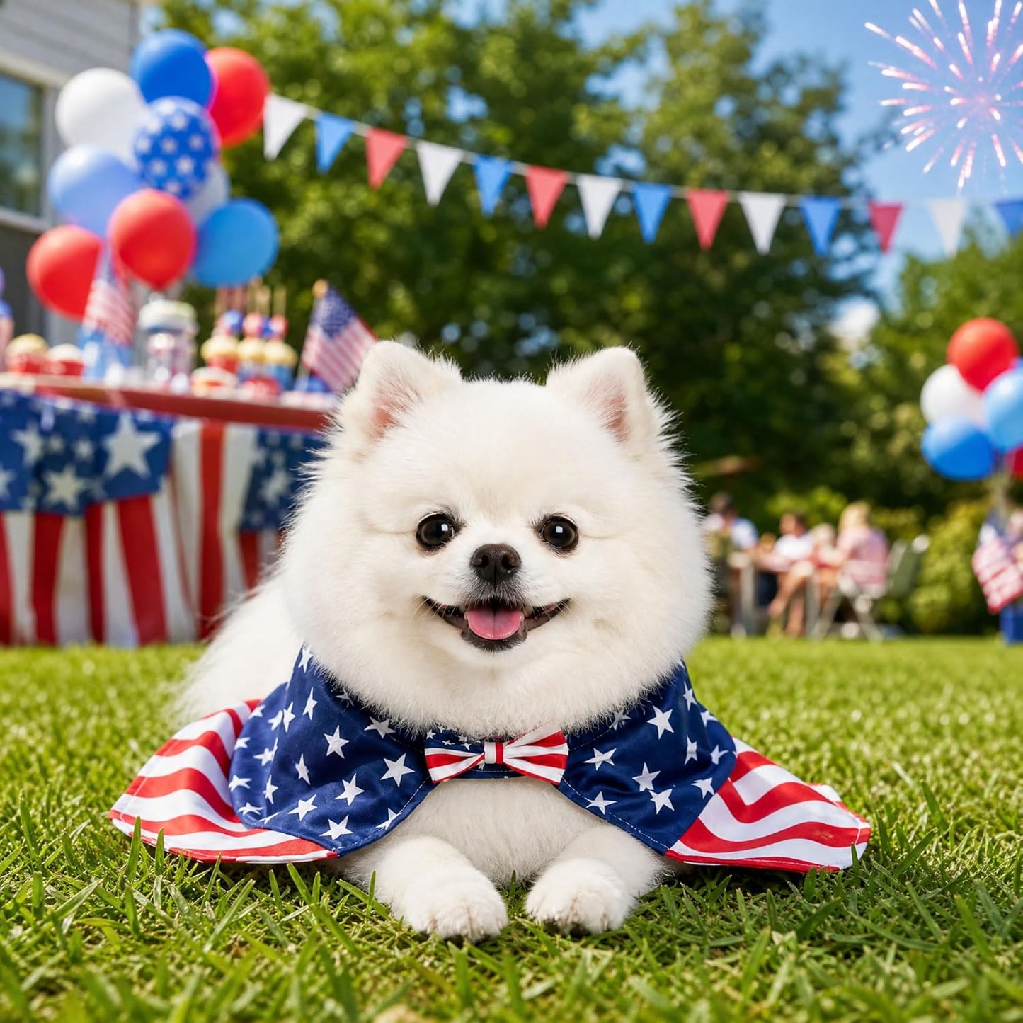 Detailed view of the ten helper adjustment clips included with the Tailcoat Cos patriotic pet apparel.