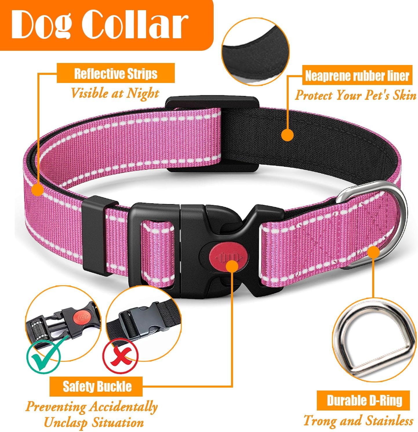 Durable metal buckle and nylon construction of Lobeve dog gear