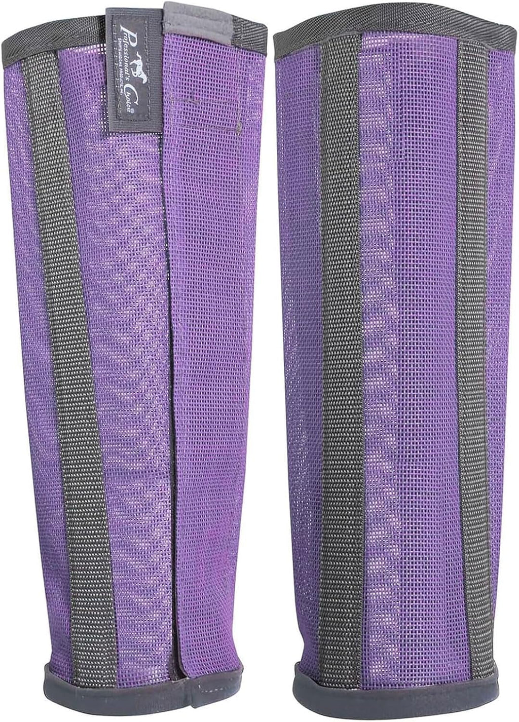 Equestrian fly protection leg covers highlighting the breathable 1000 Denier mesh weave.