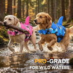 Queenmore premium ripstop dog vest showing metal D ring leash attachment
