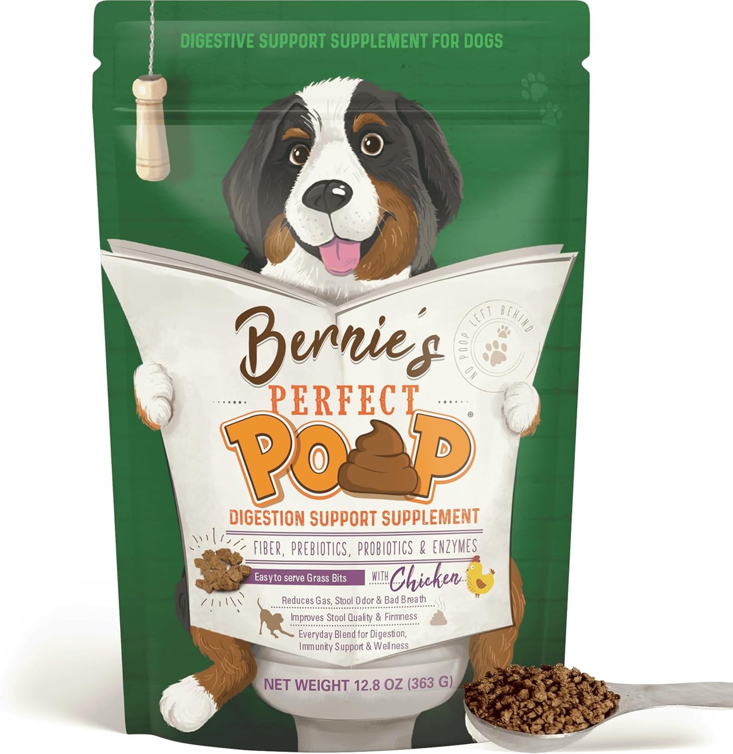 Perfect Poop Digestion & General Health Supplement for Dogs: Fiber, Prebiotics, Probiotics & Enzymes Relieve Digestive Conditions, Optimize Stool, and Improve Health (Cheddar Cheese, 12.8 oz) - Image 15