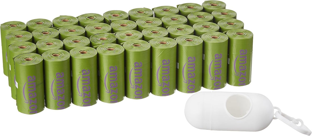 Amazon Basics Premium Leak Proof Dog Poop Bags with Dispenser and Leash Clip, Unscented, 13" x 9", 540 Count (36 Rolls of 15) - Image 12