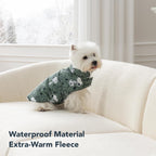 Berkshire Blanket quilted taffeta dog coat illustrating the waterproof outer shell material