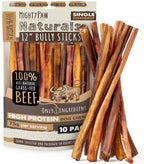 Mighty Paw Long Lasting 12" Bully Sticks for Dogs - All Natural Grass Fed Beef Chews. Lower Odor Dog Bully Sticks for Large Dogs, Medium and Small Breeds. Single Ingredient Treats - Image 13