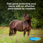 Farnam water based equine fly spray bottle showing botanical ingredients label