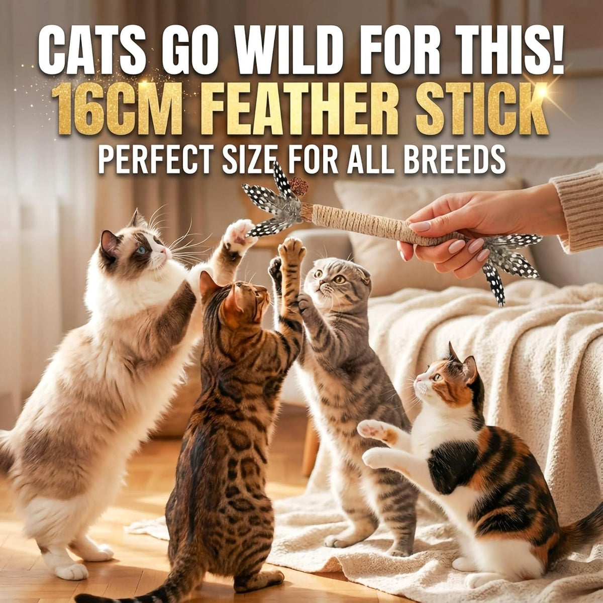 Three pack of eco-friendly catnip toys for indoor cats