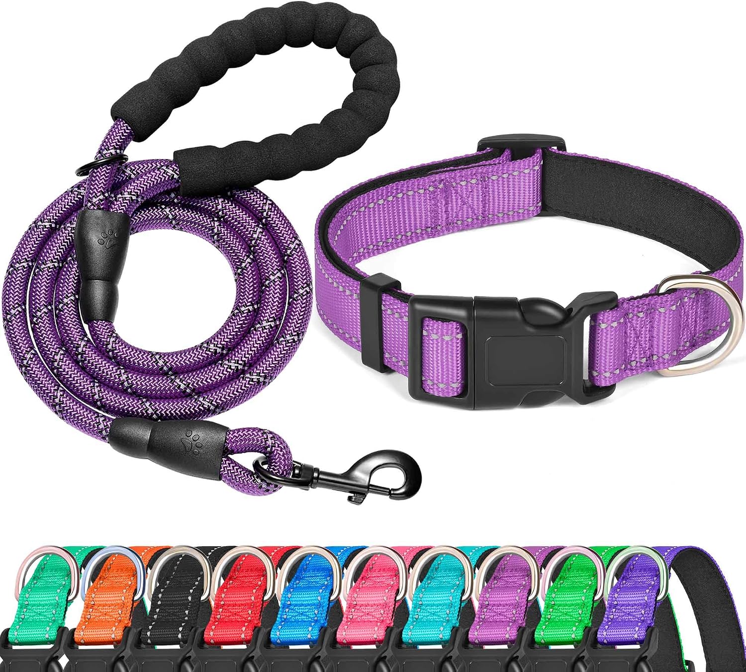 Adjustable nylon webbing detail of Ladoogo dog collar