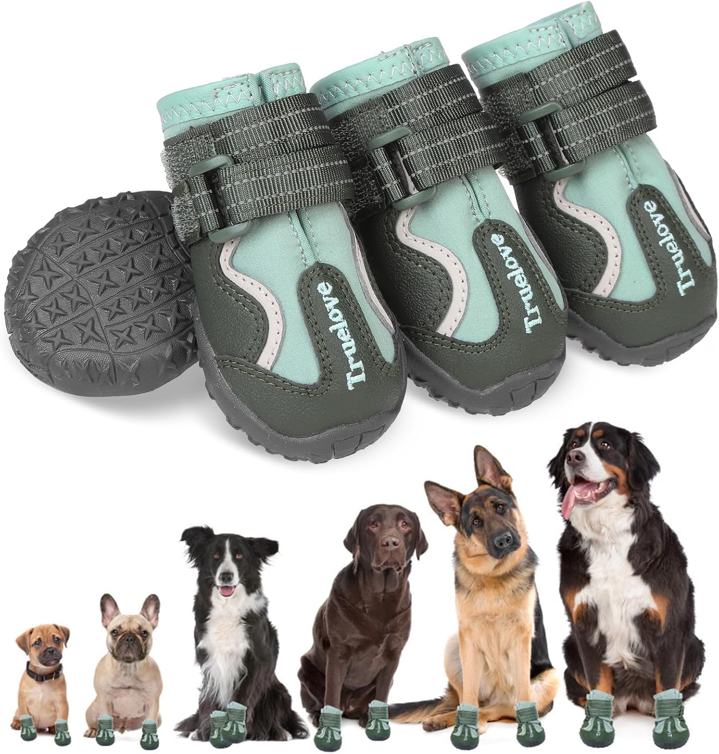 Expawlorer anti-slip dog shoes set of four