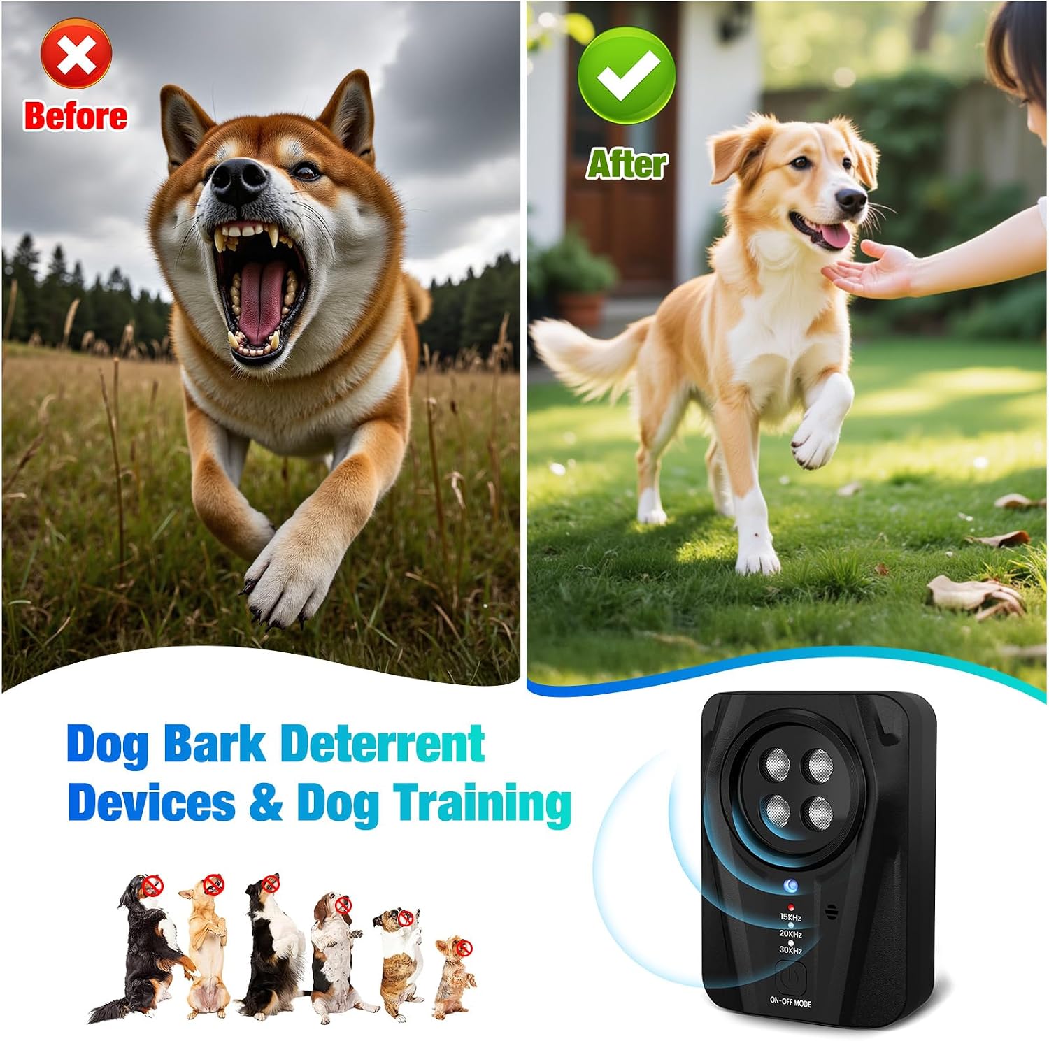Tilibra anti barking device with digital display and settings
