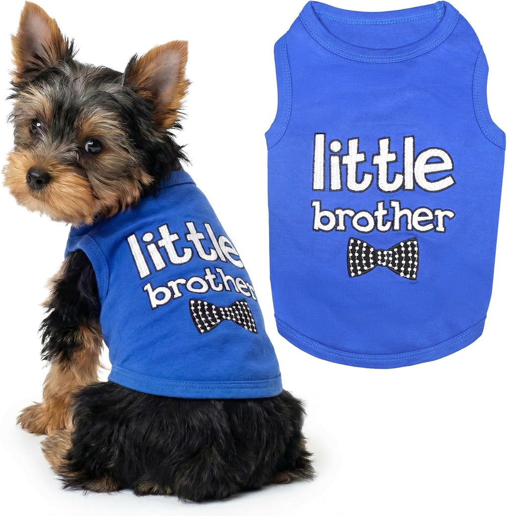 Parisian Pet Dog Shirt - 100% Cotton Shirts for Medium Dogs - Pink Sleeveless Puppy Clothes - Lightweight and Breathable Dog Apparel - Girl Big Sister Dogs Clothes - Stretchy Pet T Shirts - Image 11