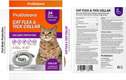 ProElobara brand flea prevention collars for cat health