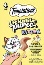 Temptations Puree Kitten Treats Lickable, Chicken and Salmon Variety Pack, 48 Pouches - Image 11