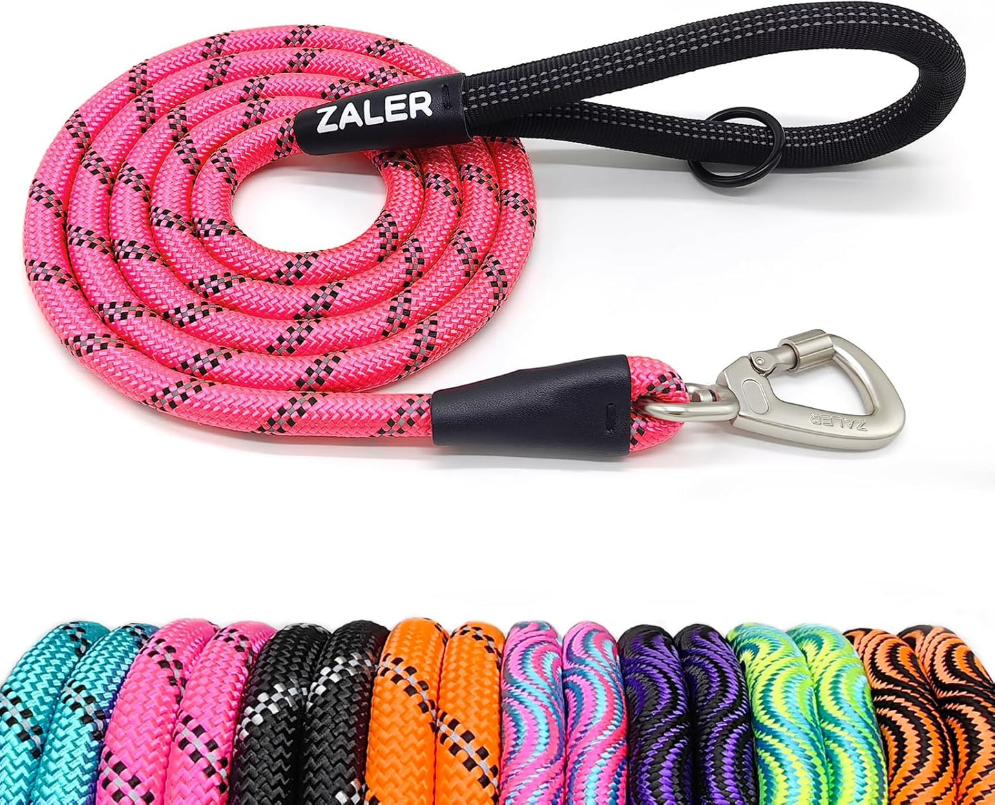 ZALER Long Dog Leash, 50 feet 30ft 20ft 15ft 10ft Dog Training Lead, Heavy Duty Reflective Check Cord Recall Leash for Dogs Training, Playing, Camping, or Backyard (20FT, Black) - Image 11