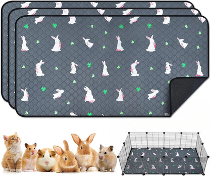 Guinea pig sitting on reusable cage liner