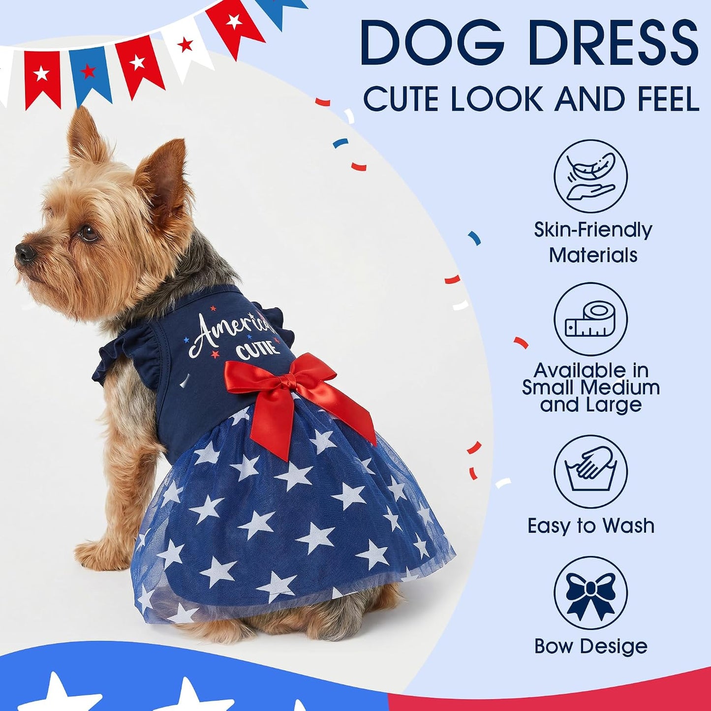 Imported small dog festive apparel with classic straps design
