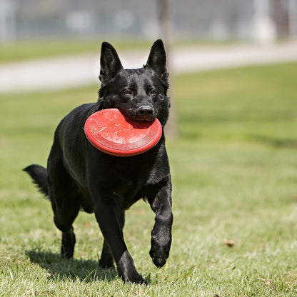 Side view of Kong Flyer durable rubber frisbee