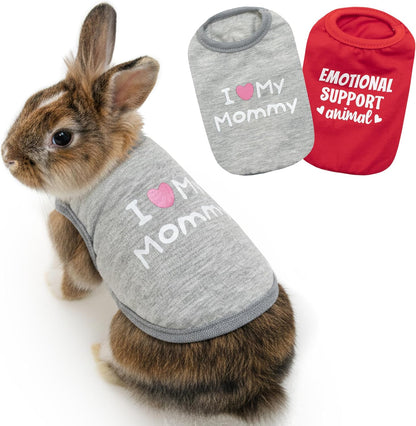 Guinea Pig Clothes - 2 Pack Cute Small Animal Vest Clothes for Rat, Rabbit, Chinchilla, Ferret, Kitten, Bunny, Chihuahua, Mini Dogs - Soft Breathable T-Shirt Pet Costume - Image 9