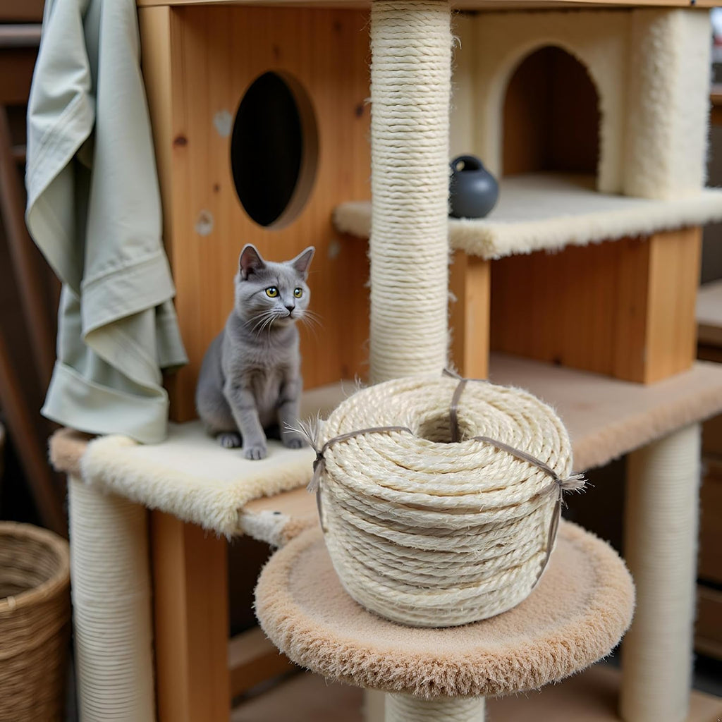 Durable sisal twine used to wrap furniture legs