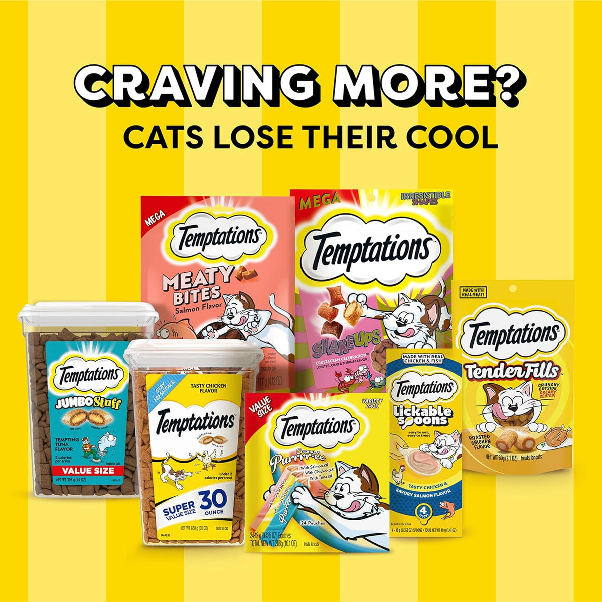 Temptations Classic Crunchy and Soft Cat Treats Creepy Catnip Blissful Catnip Flavor, 16 oz. Tub - Image 11