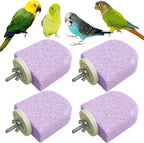 PINVNBY 4 PCS Bird Perch Stands Parrot Calcium Perch Beak Grinding Stone Foot Claws Trimmer Parakeet Platform Parrot Chewing Toys for Small Medium Cockatiel Conure Lovebird Finch - Image 12