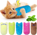 Seyezo Catnip Toys for Indoor Cats, 5 Pack Cat Toys for Cats, Fluffy Catnip Toys for Chewing Playing, Interactive Kitten Toys, Catnip Filled Kitty Chew Teething Toys, Cat Chew Toys, Vegetable,5 pcs - Image 9