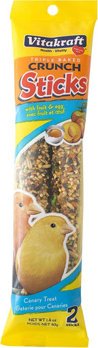 Two pack Vitakraft Canary Egg Stix nutritional information label