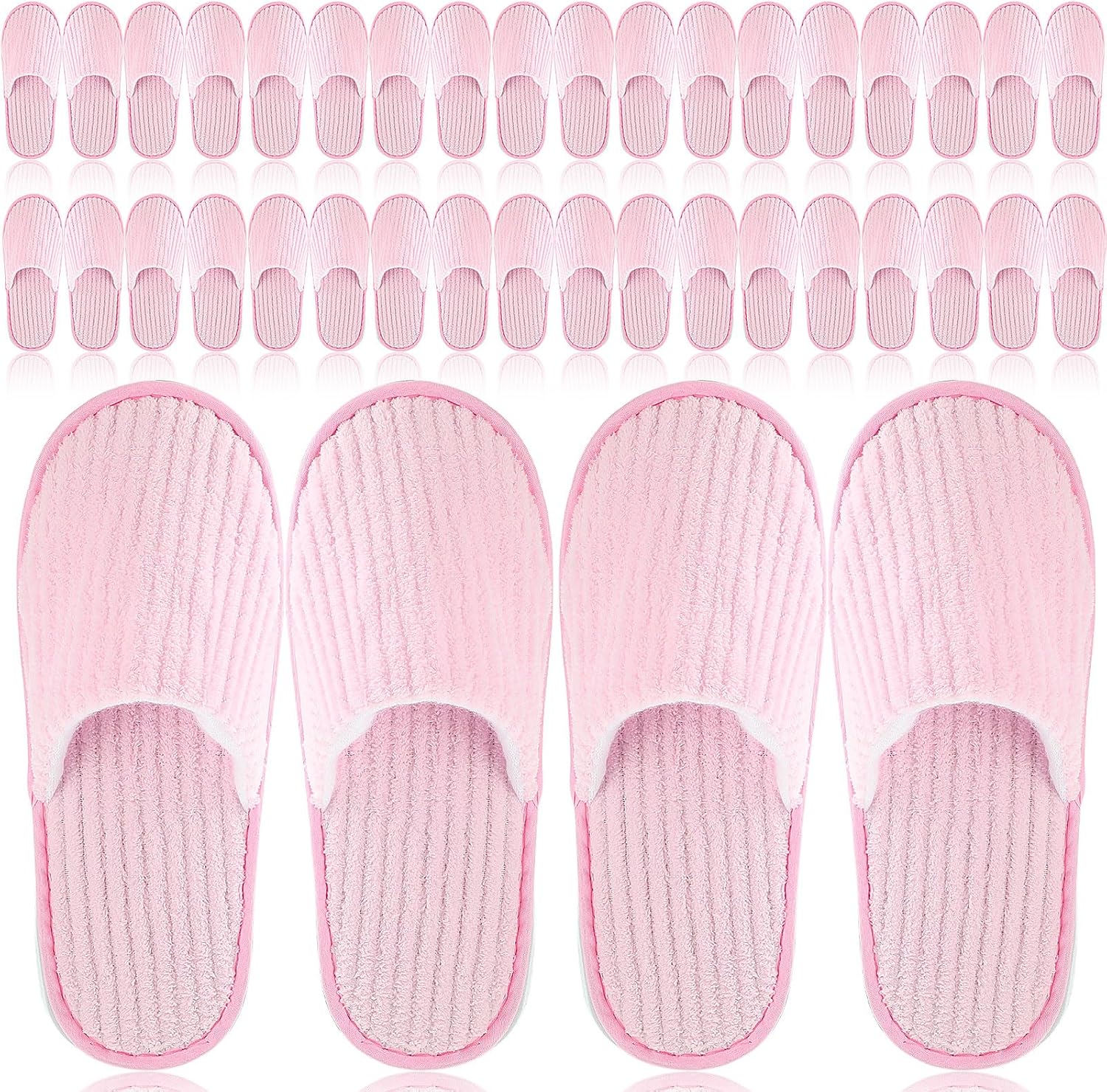 Panitay 20 pairs reusable spa slippers front view for home