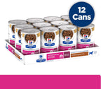 Hill's Prescription Diet Gastrointestinal Biome therapeutic wet dog food formula text close up