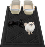 Smiry Cat Litter Box Mat 30x17, Non-Slip Water Resistant Litter Trapping Mat, Easy Clean Less Waste and Urine-Locking Cat Carpet for Indoor, Grey - Image 9