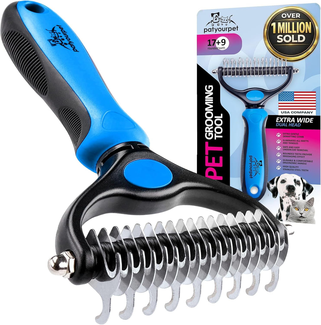 Pat Your Pet deshedding brush front view professional pet grooming tool