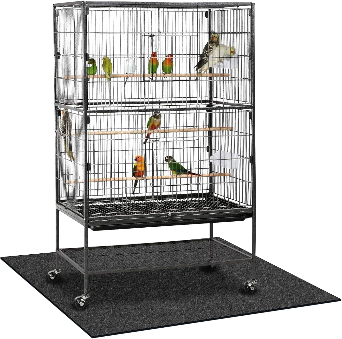 Nuanchu protective waterproof pet feeding station mat lifestyle view