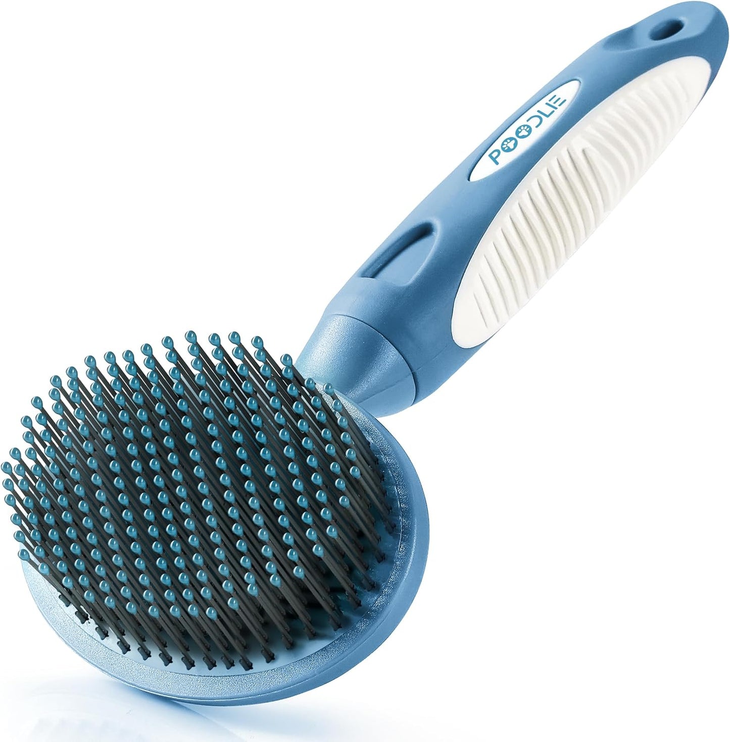 Round Bristle Pet Brush for Dogs and Cats - Soft Dog Brush for Grooming Short or Long Hair - Gentle Tool for Sensitive Skin Removes Dander, Dirt, and Detangles (Purple) - Image 9