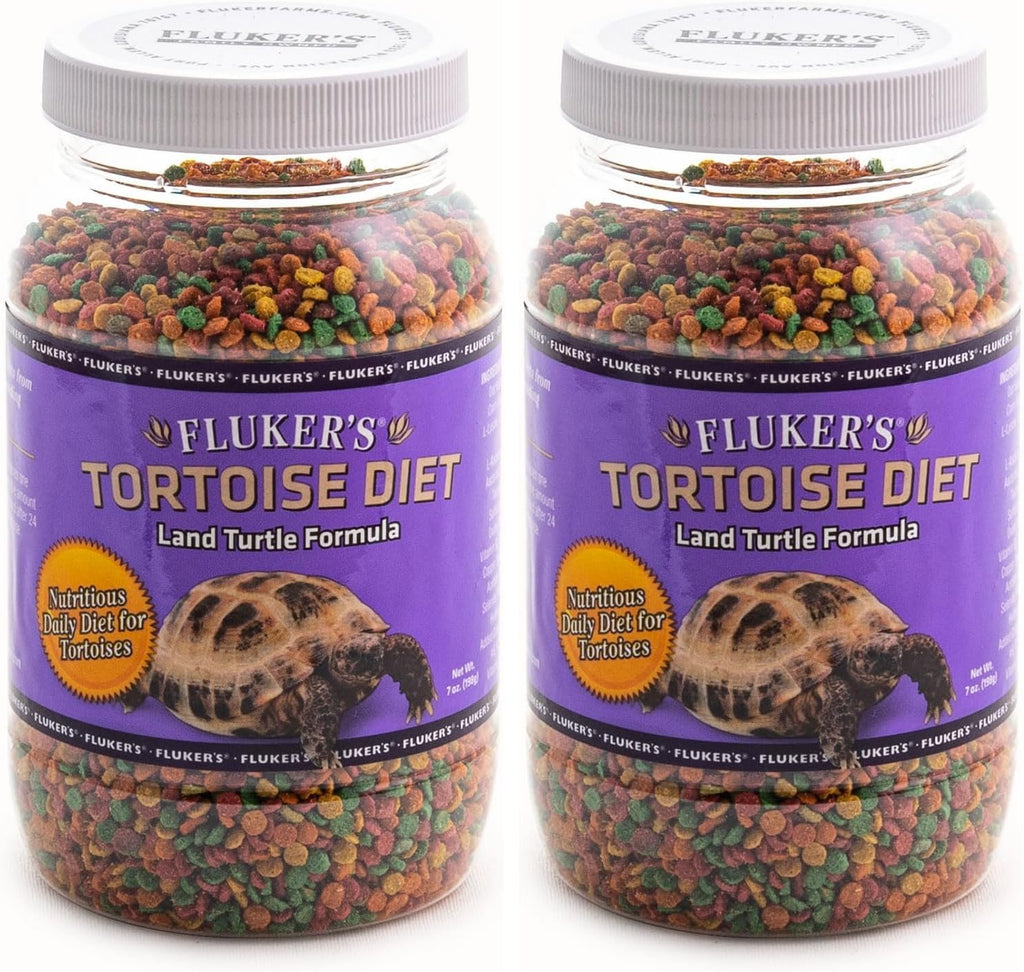 Complete set of Fluker's tortoise food container packaging