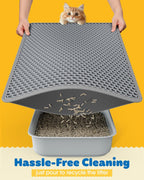 Soft premium EVA foam litter catcher mat for sensitive paws