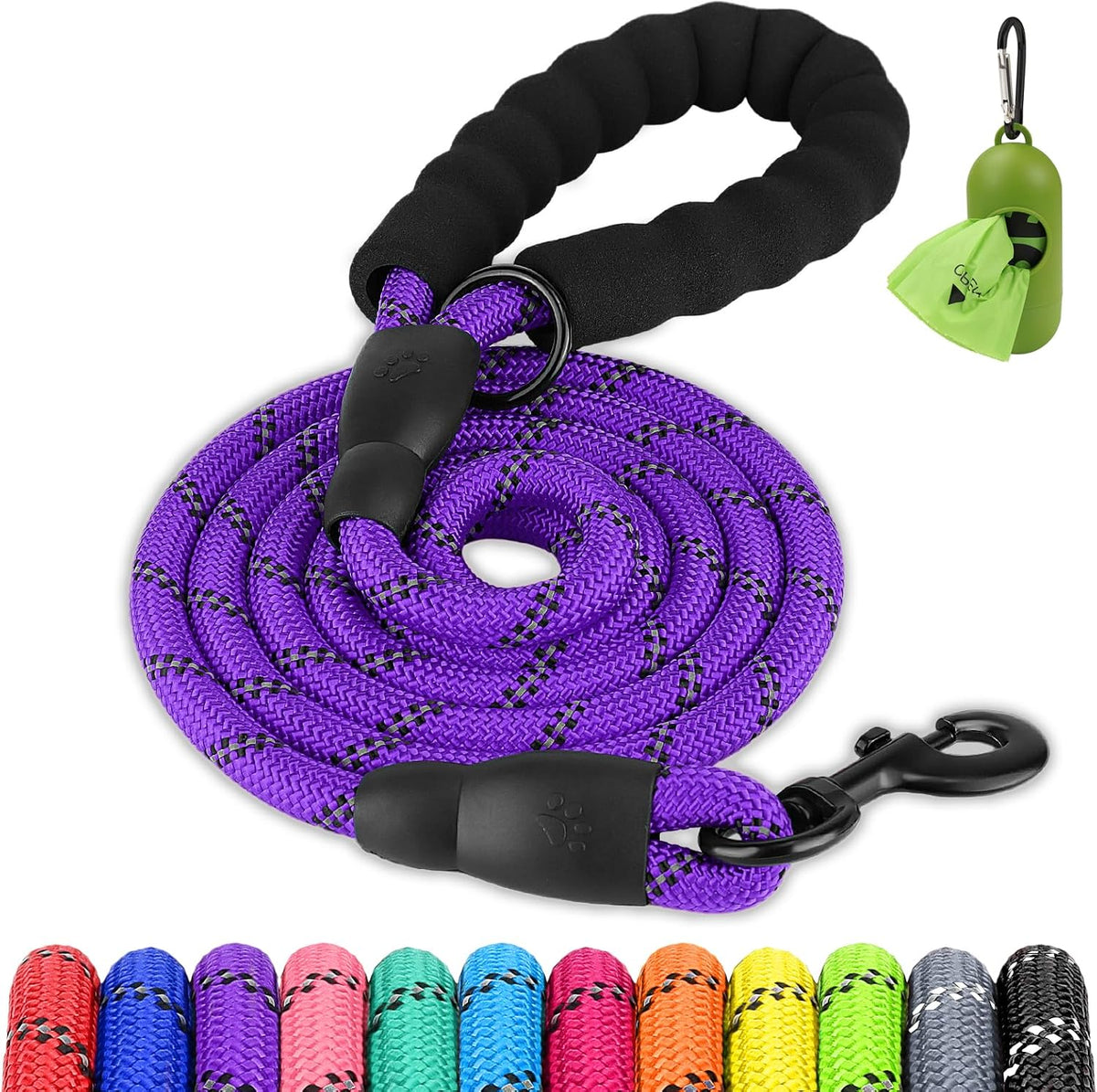 Comfortable foam padded handle grip on Joytale heavy duty leash