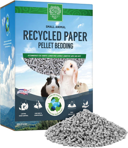 Dust-free paper pellet bedding for hamsters and bunnies
