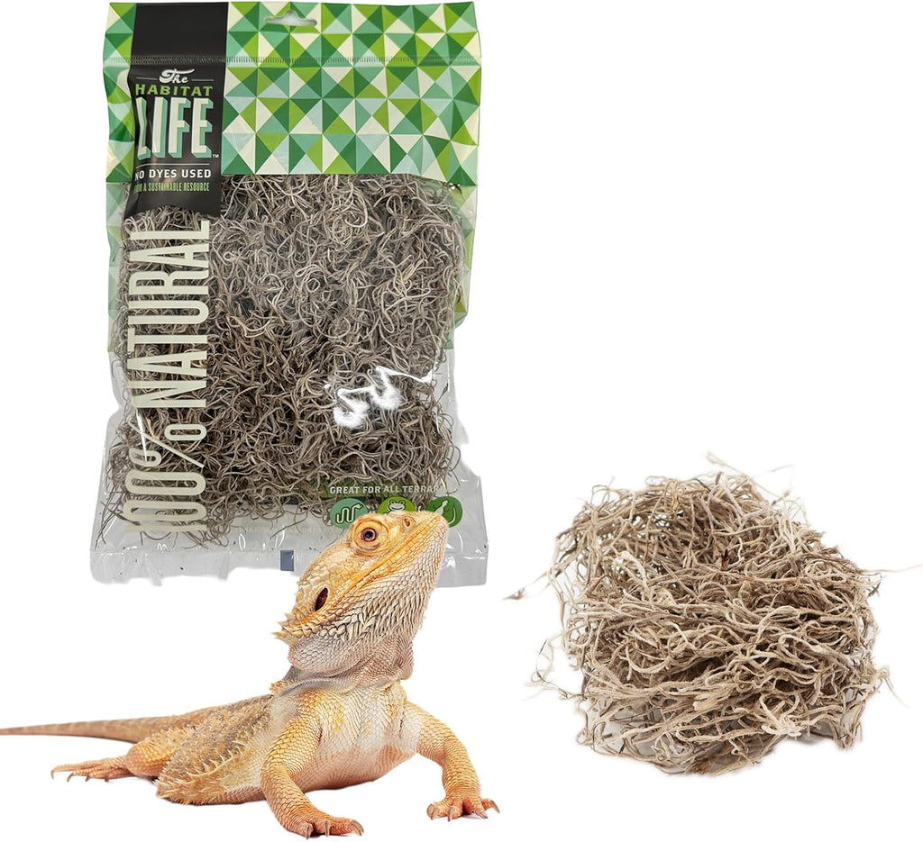 The Habitat Life - Natural Variety Pack - Mix of Reindeer, Mood, Sheet & Spanish Moss - for All Terrariums - Humidity Control - Breathable Bedding - Dye-Free & Safe - Medium - 1 Pack - Image 9