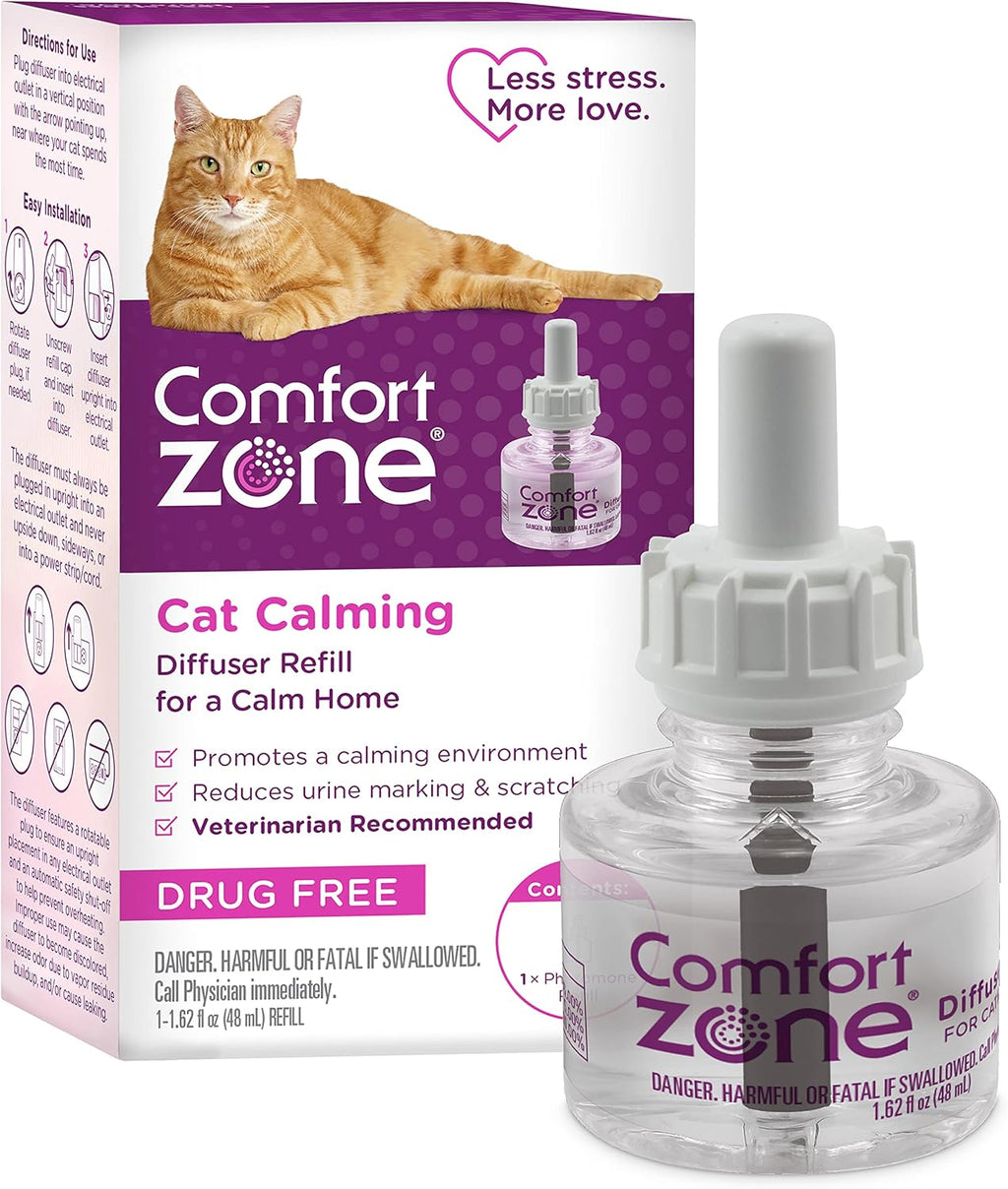 COMFORT ZONE Cat Calming Diffuser Refill, 6 Pack - Cat Calming Pheromone Refills Help Reduce Anxiety, Stress, Scratching, Urine Marking, Aggression, (30-Day Refills, 180-Day Supply) - Image 10