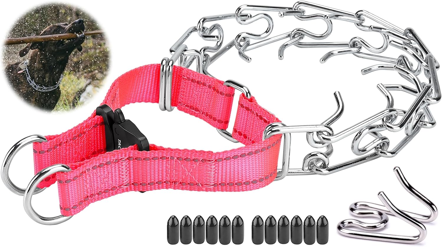 DEYACE premium imported pet training collar packaging with user guidance booklet for large breed obedience.