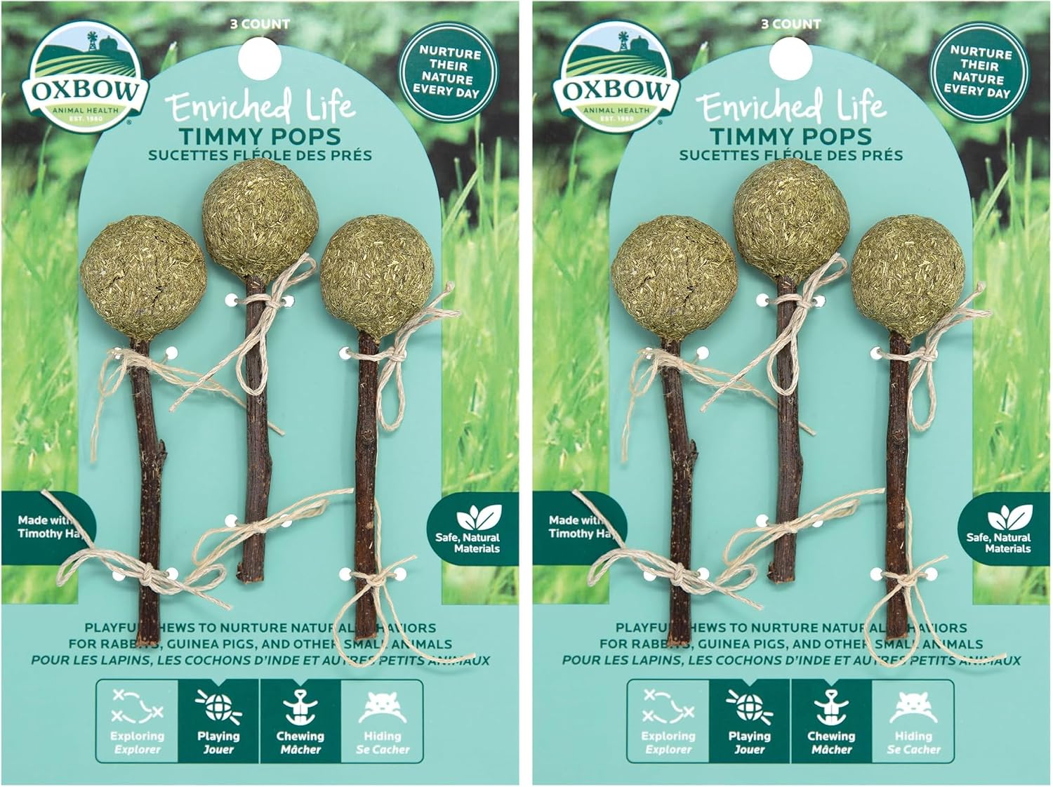 Oxbow Enriched Life Timmy Pops, Rabbit Toys, Guinea Pig Toys, Enrichment for Bunny, Guinea Pig, Hamster, Rabbit, Chinchilla, Timothy Hay, Chinchilla Cage Accessories, Small Pet Accessories for Cage - Image 10