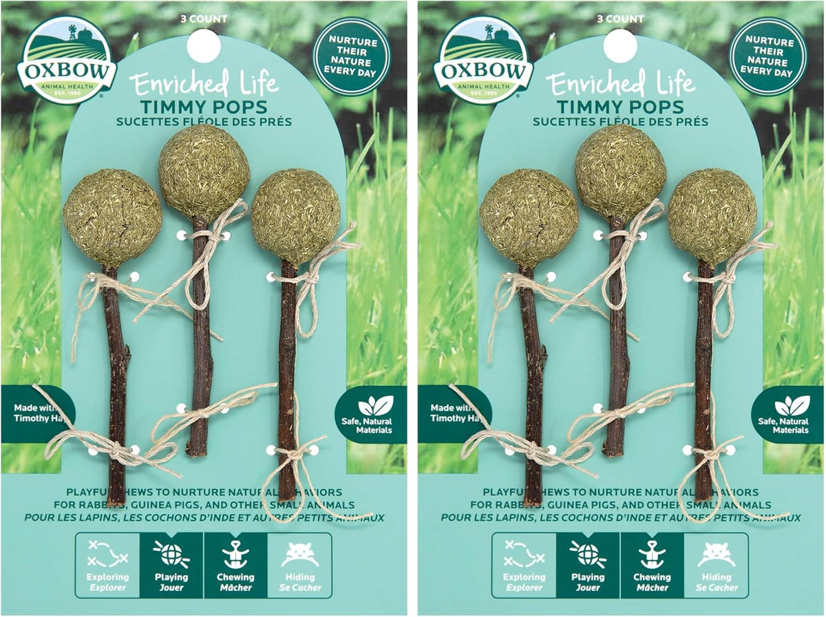 Oxbow Enriched Life Timmy Pops, Rabbit Toys, Guinea Pig Toys, Enrichment for Bunny, Guinea Pig, Hamster, Rabbit, Chinchilla, Timothy Hay, Chinchilla Cage Accessories, Small Pet Accessories for Cage - Image 10