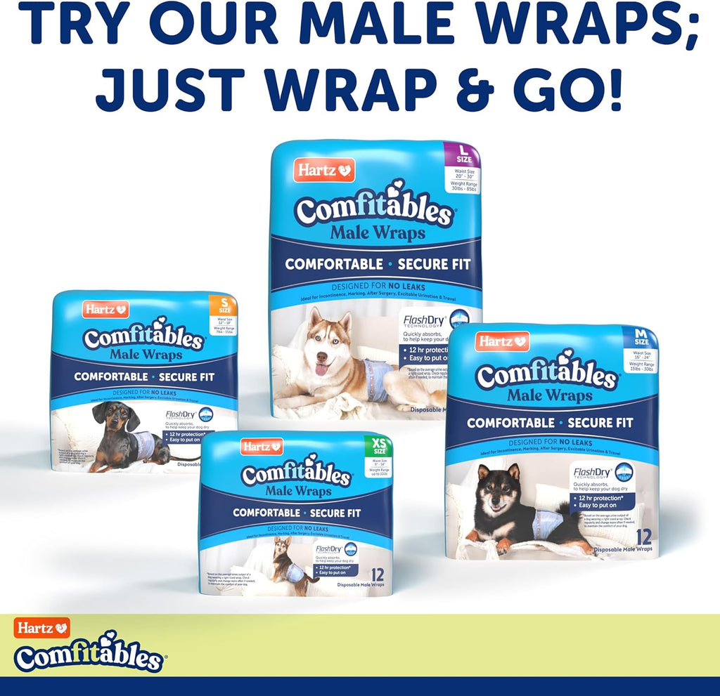 Hartz Disposable Dog Diapers, Size M 32 count, Comfortable & Secure Fit, Easy to Put On - Image 10