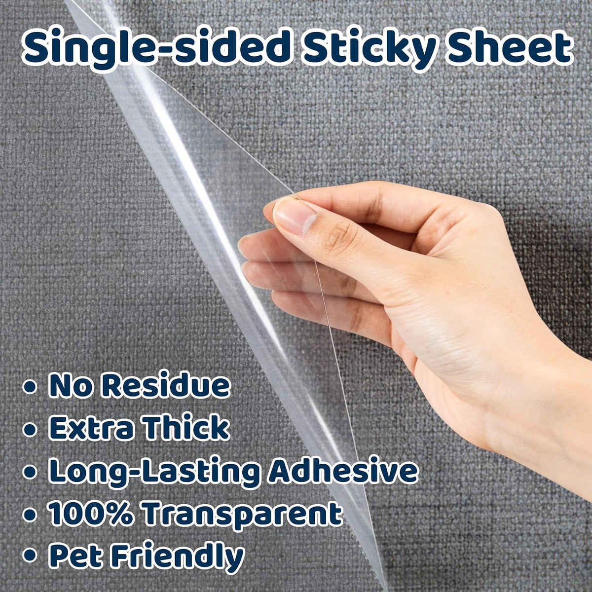 Easy to apply transparent furniture protection sheets for pet owners