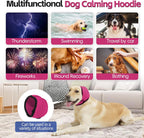 JynixTail dog ear muffs for noise protection being adjusted on a small puppy.