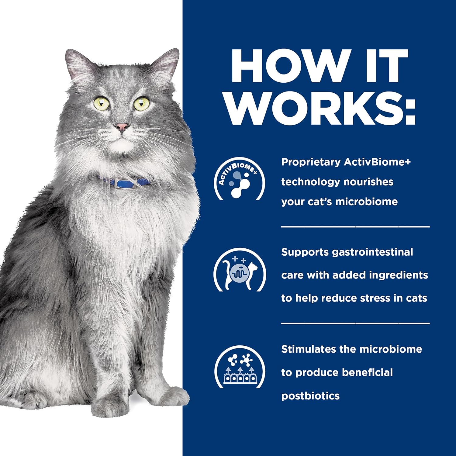 Hill's Gastrointestinal Biome and Stress wet cat food formula prebiotic details